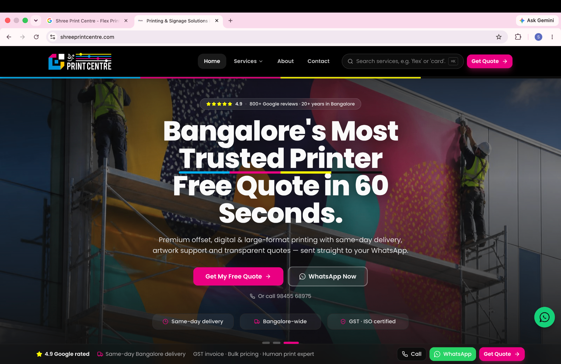 Shree Print Centre — Printing Website, Custom ERP & Local SEO